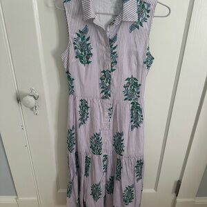 J. Crew Purple Sleeveless Polo Collar Sundress